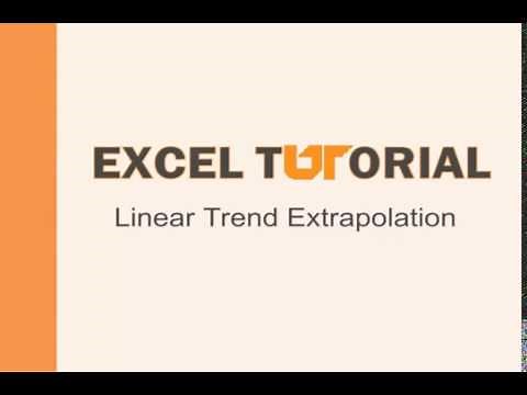Excel Tutorial: Linear trend extrapolation