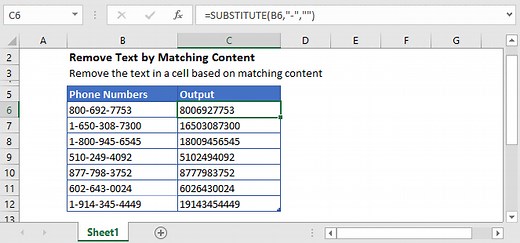 Remove Specific Text From a Cell in Excel & Google Sheets