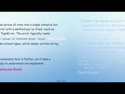 How to Concatenate Rows of a Pandas Series in Python