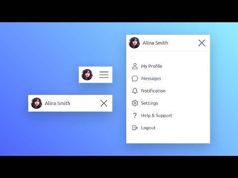 Dropdown Menu using Html CSS & Vanilla Javascript | User Account Navigation Project