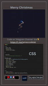 65K views · 617 reactions | I made this merry Christmas  animation with just html, Css and Javascript | James Code Lab | Facebook
