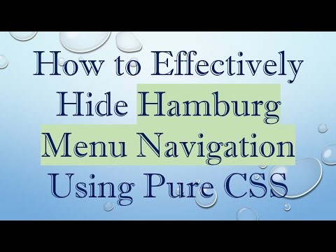 How to Effectively Hide Hamburg Menu Navigation Using Pure CSS