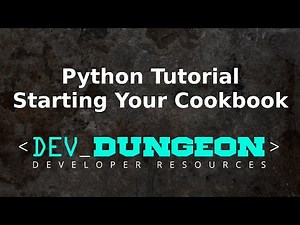 Python Tutorial - Starting Your Cookbook