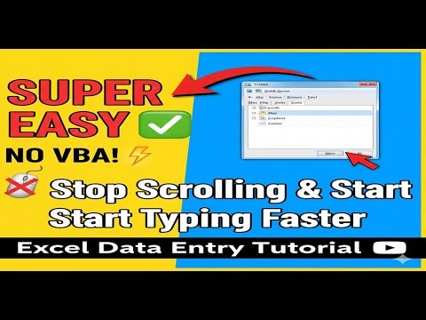 **SUPER EASY Excel Data Entry Form (NO VBA!) Stop Scrolling & Start Typing Faster**