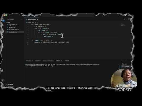 Week 2 - Lesson 1: Selection Sort Implementation in Python