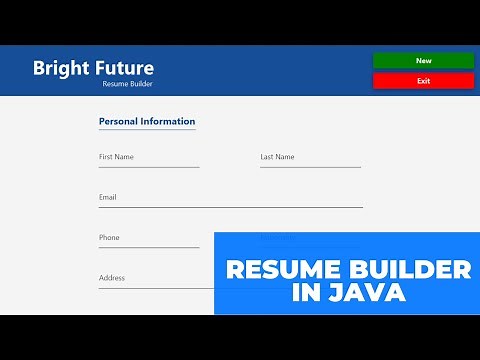 CV Builder / Resume Builder in Java/JavaFX