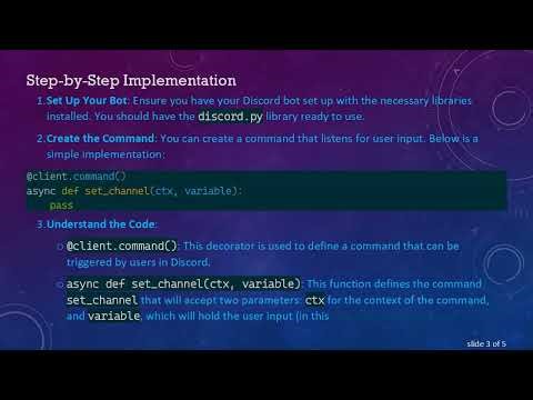 How to Take User Input in Python with a Discord Bot