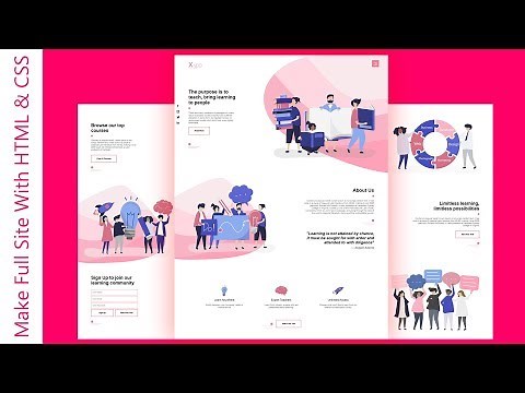 How To Make Complete Website Using HTML And CSS | Responsive Website Tutorial