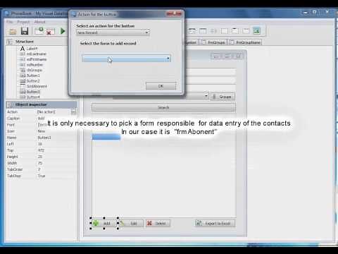 02 Lesson - creating phone reference book using My Visual Database.
