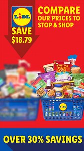Save over 30% on the exact same basket when shopping at Lidl versus Stop & Shop. 💰 😱 | Lidl US