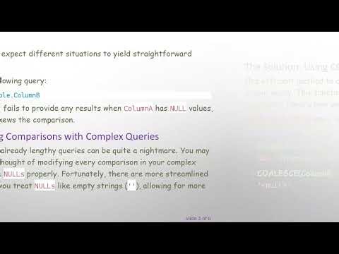 How to Treat NULLs as '' (Empty Data) in SQL Comparisons