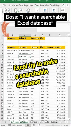 How to Create a Searchable Database in Excel