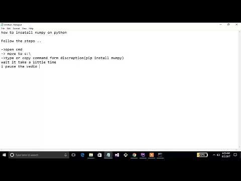 how to install numpy on python on windows 10