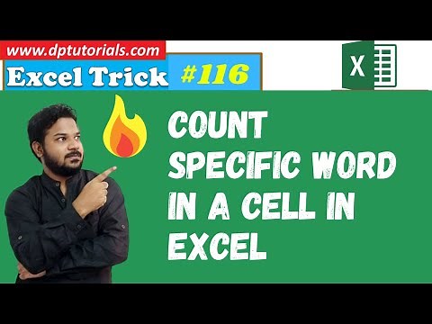 How To Count Specific Word In A Cell In Excel || Excel Tricks || dptutorials