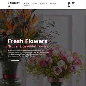 Responsive E-Commerce Flower Shop Website | html & CSS projects #shorts.