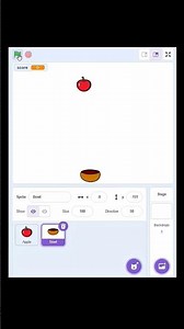 Make a Scratch Game in 50 Seconds! | Catch the Apple Challenge 🍎