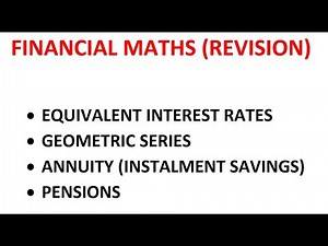 Financial Maths (Leaving Cert Revision Higher Level)