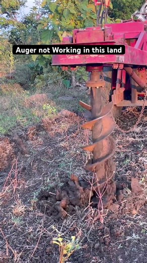 Auger not working in this Land #construction #drilling #dailyvlogs #tractor #jcb