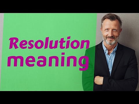 Resolution | Meaning of resolution