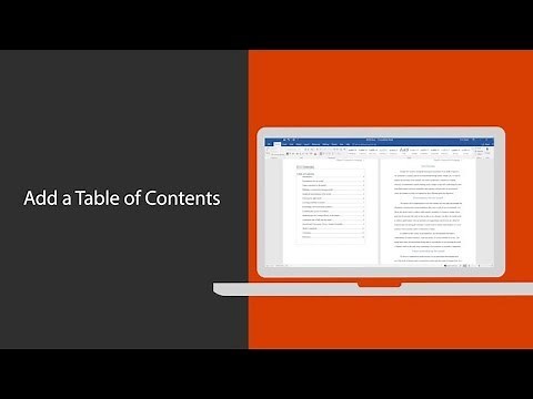 Add a Table of Contents in Word