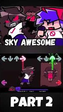 FNF - Sky's Awesome Mod Of Cuteness [PART 2] (FNF MOD) #shorts