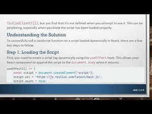 How to Properly Call a JavaScript Function on a Script Tag in React