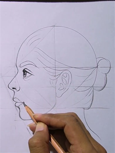 How to draw side face of female || Easy Way to Draw a girl(Side View) || Pencil drawing