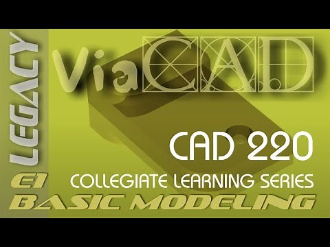 E1 ViaCAD 2D/3D v6 Solid Modeling Tutorial for Beginners