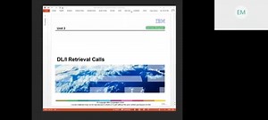 Course CM17 IMS DB Application Programming Unit 3 Part 1 (DL/I Retrieval Calls)