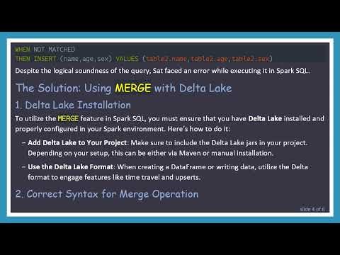 How to Successfully Use MERGE Queries in Spark SQL