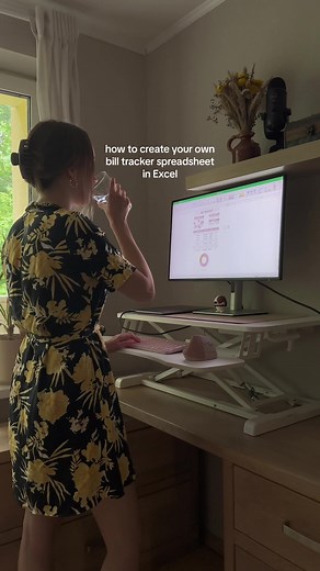 How to create your own bill tracker spreadsheet in Excel. #excel #exceltips #exceltricks #spreadsheet #spreadsheettricks #budget #budgeting #budgetplanner #budgetplanning #billtracker #exceltutorial