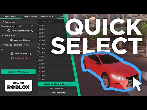 Roblox Studio plugin to find & select parts