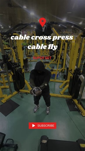 cable cross press \\ fly#shorts #youtubeshorts