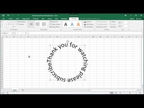 How to write text in circle in Excel