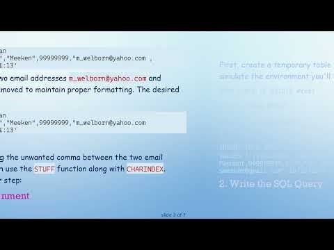 How to Parse Strings in SQL Server for Email Formatting
