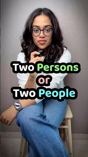 Video Topic: When To Use PEOPLE & PERSONS | Confusing English Words | English Grammar With Ananya