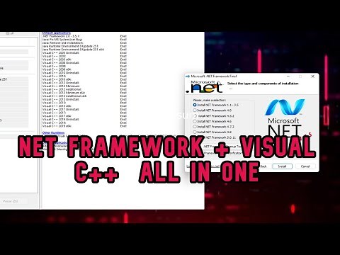 How to Install Net Framework (All IN ONE) + Visual C++ NET Framework All In One