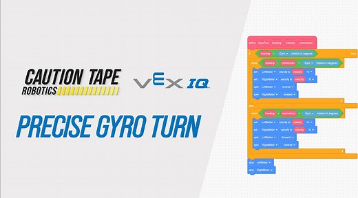 How to program VEX IQ precise turn with VEXcode blocks