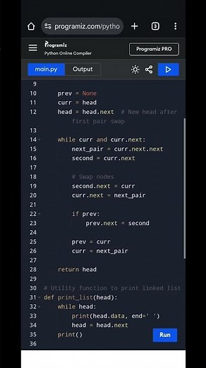 Swap Nodes Pairwise in a Linked List | Python Program Explained Step-by-Step