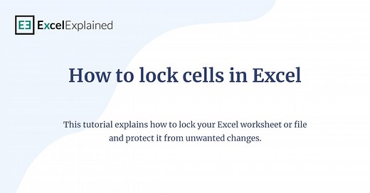 How to lock cells in Excel and protect formulas [easy guide]