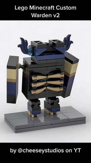 Custom Lego Minecraft Warden Build by CheesyStudios