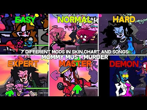 7 Different Mods In Skin,Chart and Songs | High - Friday Night Funkin Mod Showcase (Week 3)