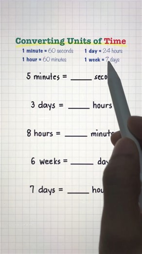 How to convert units of time? #conversion #measurement #mathlove #mathematics #maths #learnmath #mathreview #mathtrick #tutorial #fypviralシ | Math Love