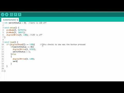 Arduino Tutorial: Push Button as a Switch