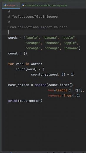 Find the Most Common Items Instantly in Python!