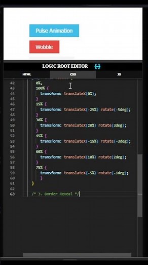 Advanced CSS Button Animations Pulse, Wobble, Border Reveal & 3D Rotate #coding #csscoding #htmlcss