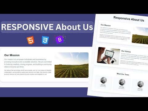 Bootstrap 5 About Us Page Design | Responsive About Us Page | From Scratch