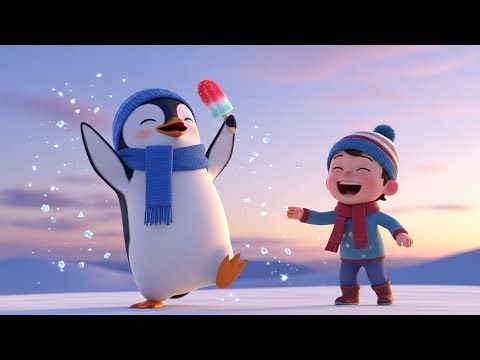 The Penguin Who Ate a Purple Popsicle 🐧🍭 | Funny Kids Story | Silly Adventure and Imagination Song