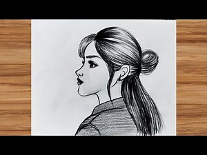 How to Draw a Girl Side Profile | Easy and Beautiful Pencil Sketch Tutorial