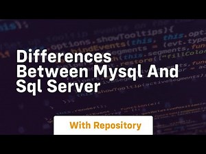 differences between mysql and sql server